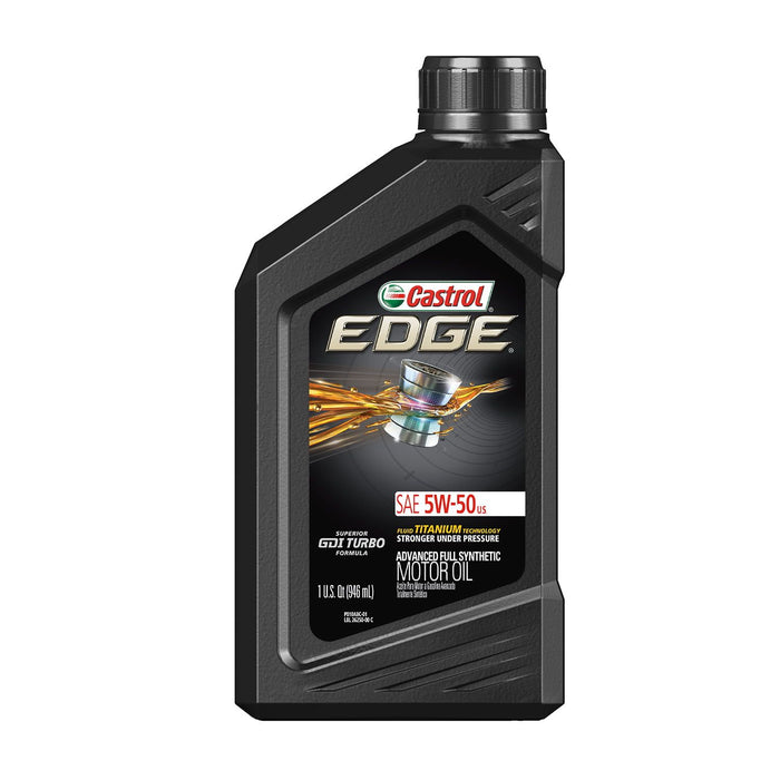 Castrol EDGE 5W-50 Advanced Full Synthetic Motor Oil, 1 Quart