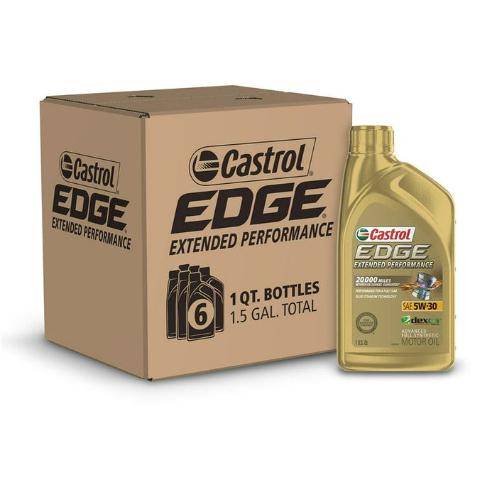 Castrol Edge Extended Performance 5W-30 Advanced Full Synthetic Motor Oil, 1 Quart, Case of 6