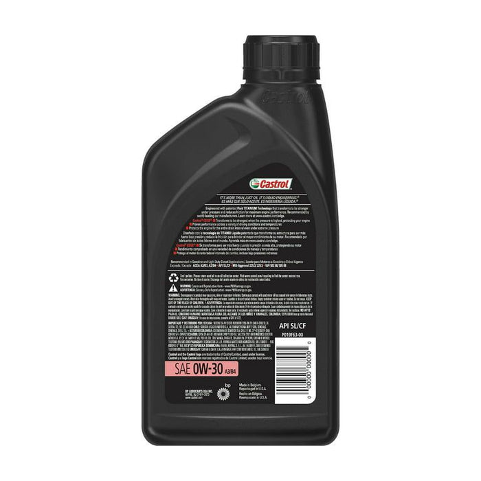 Castrol Edge 0W-30 A3/B4 Advanced Full Synthetic Motor Oil, 1 Quart