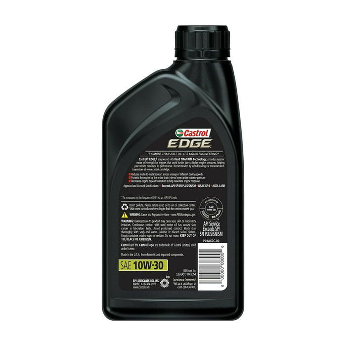 Castrol Edge 10W-30 Advanced Full Synthetic Motor Oil, 1 Quart