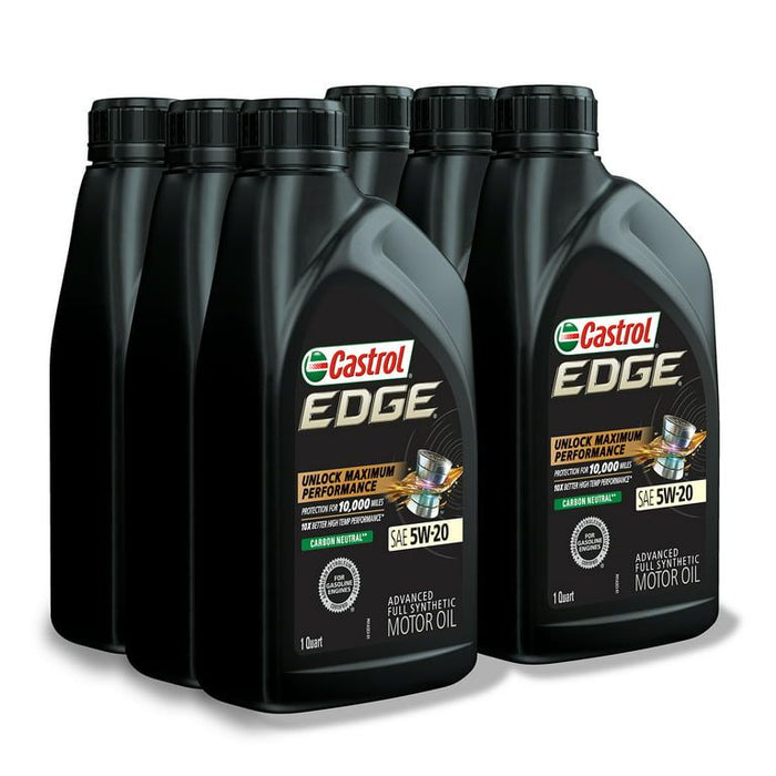 Castrol Edge 5W-20 Advanced Full Synthetic Motor Oil, 1 Quart, Case of 6