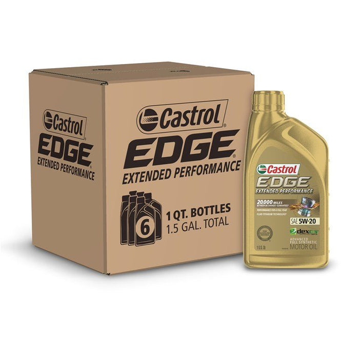 Castrol Edge Extended Performance 5W-20 Advanced Full Synthetic Motor Oil, 1 Quart, Case of 6