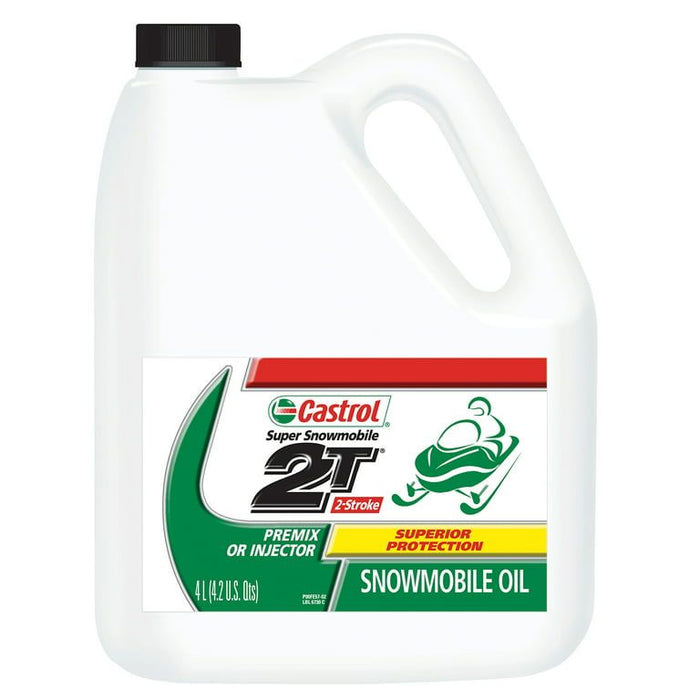 Castrol 2T 2 Stroke Super Snowmobile Oil, 4 Liter