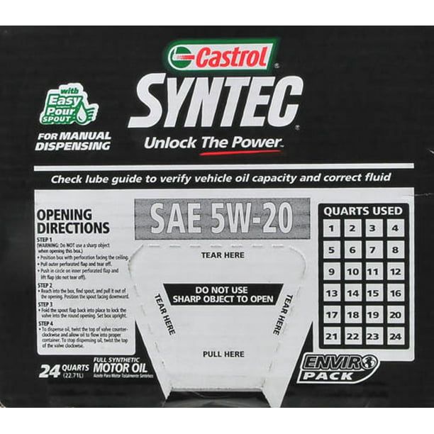 Castrol Syntec 5W-20 --offer valid for in store oil change only