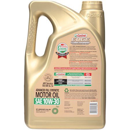 Castrol Edge Extended Performance 10W-30 Advanced Full Synthetic Motor Oil, 5 Quarts