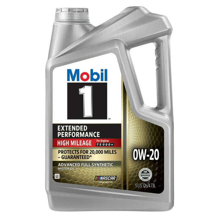 Mobil 1 Extended Performance High Mileage Full Synthetic Motor Oil 0W-20, 5 qt (3 Pack)