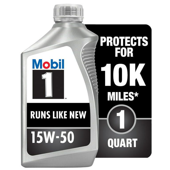 Mobil 1 Advanced Full Synthetic Motor Oil 15W-50, 1 qt