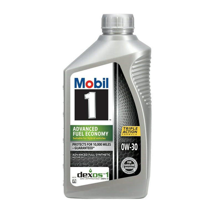 Mobil 1 Advanced Fuel Economy Full Synthetic Motor Oil 0W-30, 1 qt