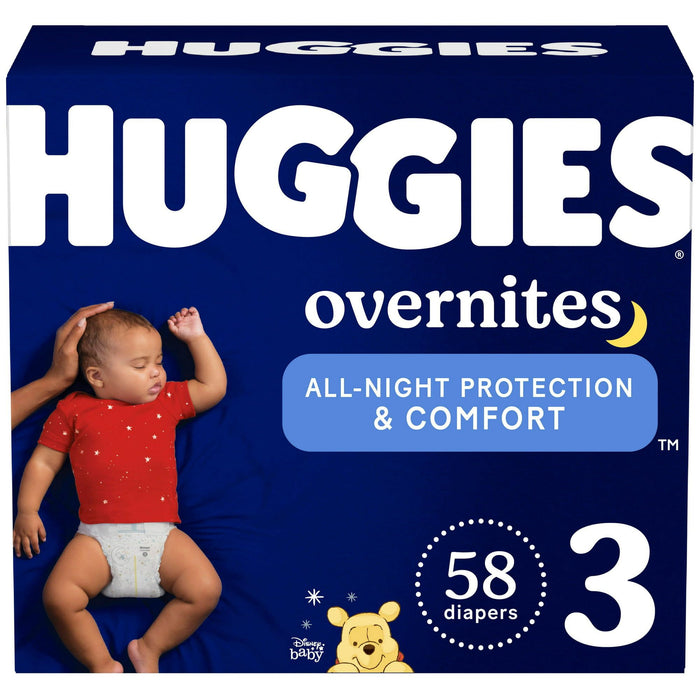 Huggies Overnites NIghttime Baby Diaper Size 3; 58 Count