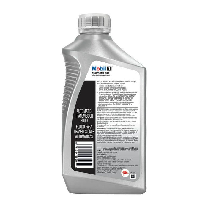 Mobil 1 Synthetic Automatic Transmission Fluid, 1 Quart