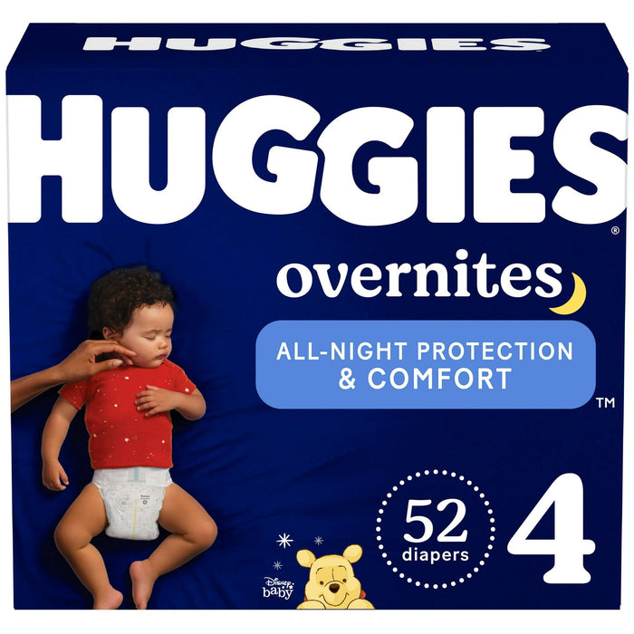 Huggies Overnites NIghttime Baby Diaper Size 4; 52 Count