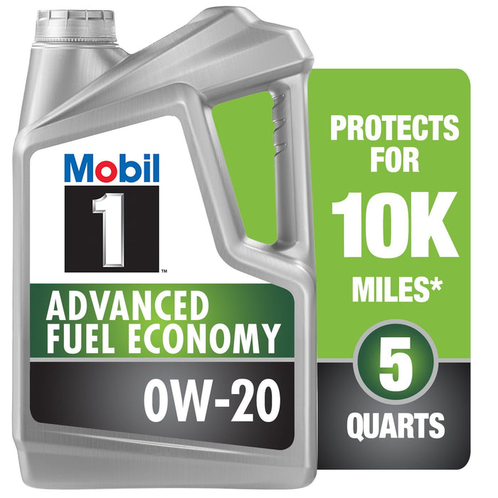 Mobil 1 Advanced Fuel Economy Full Synthetic Motor Oil 0W-20, 5 qt