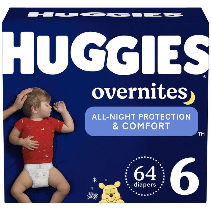 Huggies Overnites NIghttime Baby Diaper Size 6; 64 Count