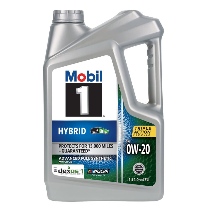 Mobil 1 Hybrid Full Synthetic Motor Oil 0W-20, 5 Quart