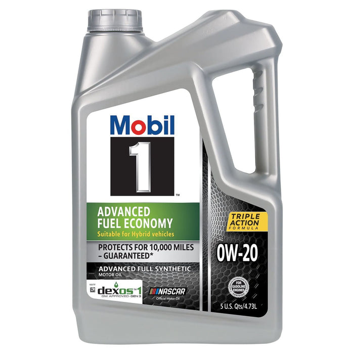 Mobil 1 Advanced Fuel Economy Full Synthetic Motor Oil 0W-20, 5 qt (3 Pack)