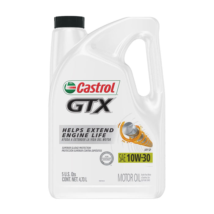 Castrol GTX 10W-30 Conventional Motor Oil, 5 Quarts