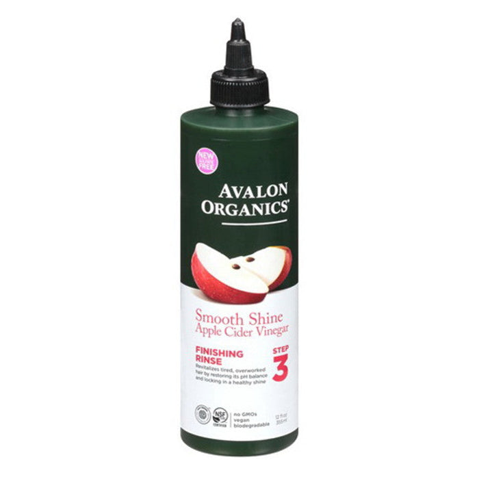 Avalon Organics Smooth Shine Apple Cider Vinegar Finishing Rinse 12 Fl. Oz. Bottle