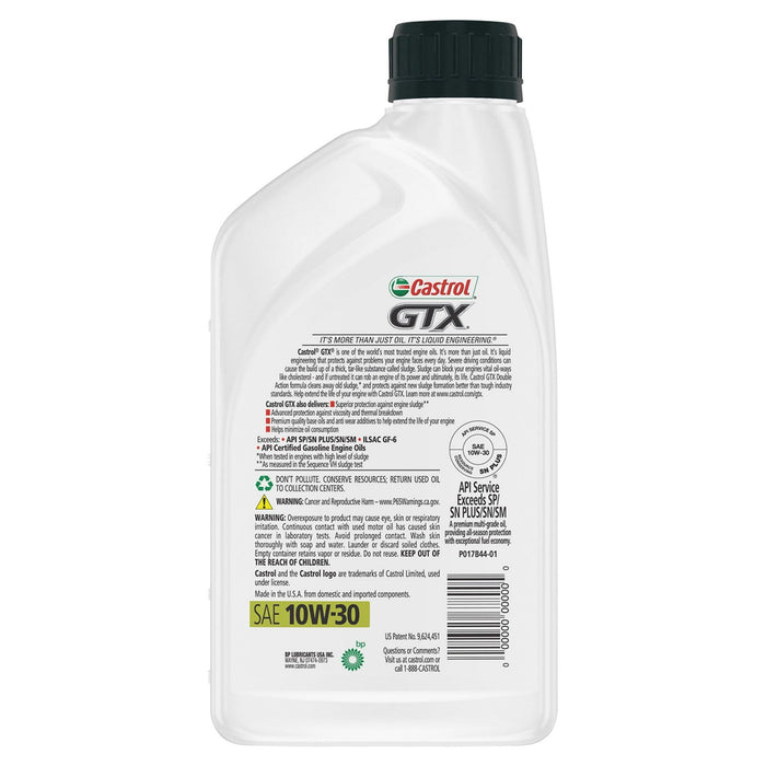 Castrol GTX 10W-30 Conventional Motor Oil, 1 Quart