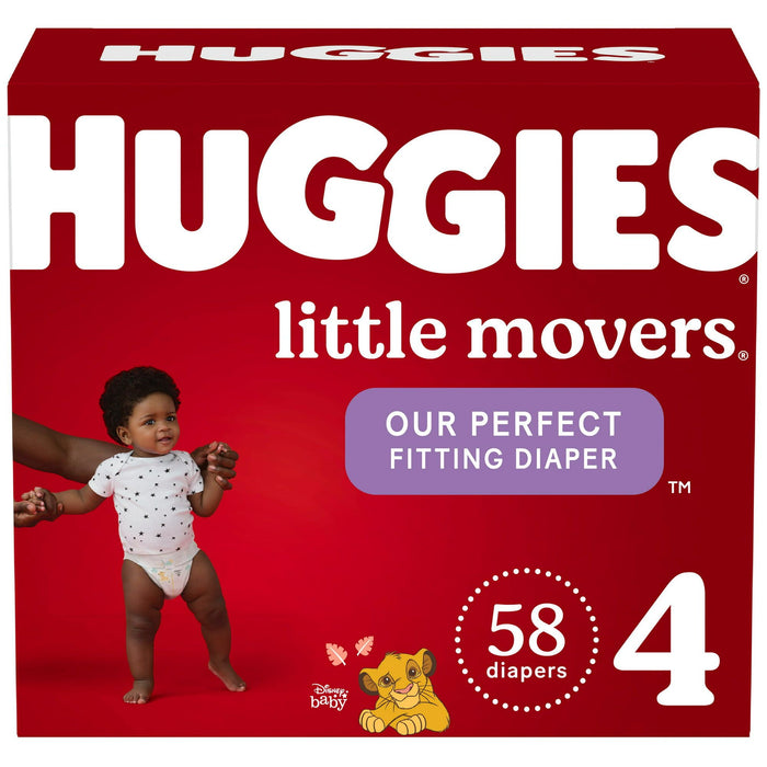 Huggies Little Movers Baby Diapers Size 4; 58 Count