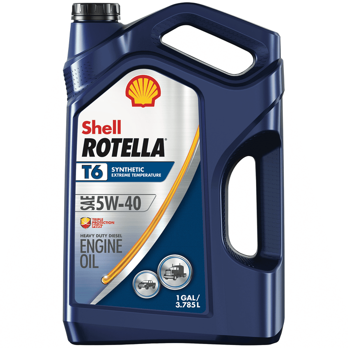 Shell Rotella T6 Full Synthetic 5W-40 Diesel Engine Oil, 1 Gallon