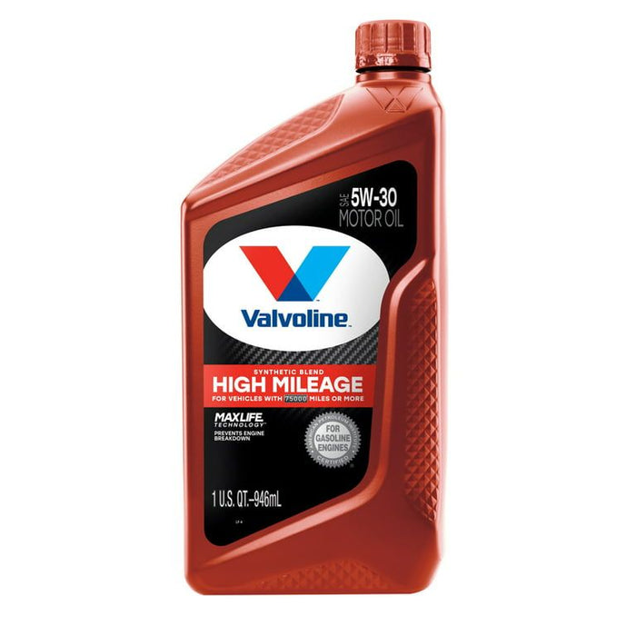 Valvoline High Mileage MaxLife 5W-30 Synthetic Blend Motor Oil 1 QT