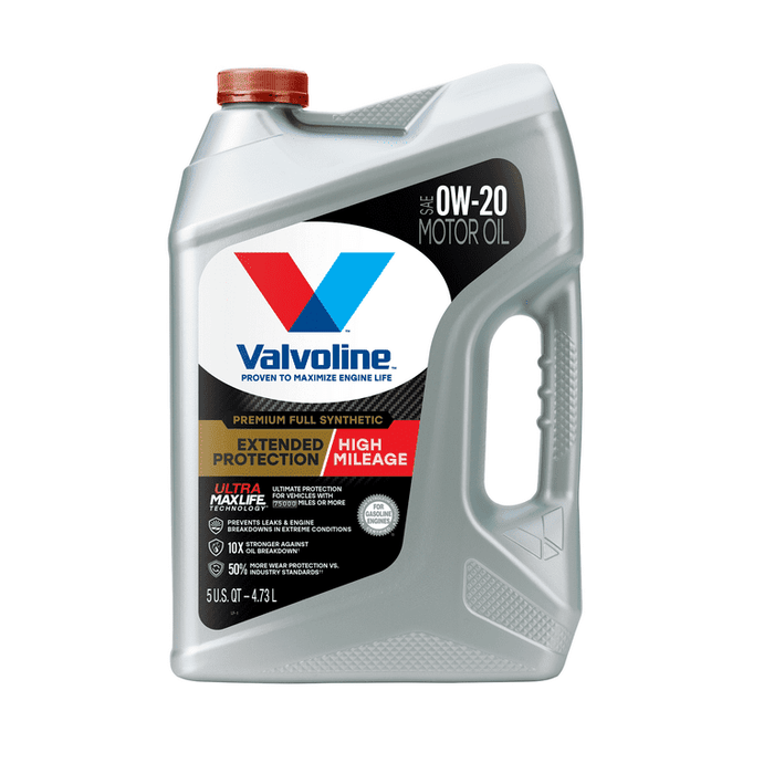 Valvoline Full Synthetic Extended Protection High Mileage 0W-20 Motor Oil, 5QT