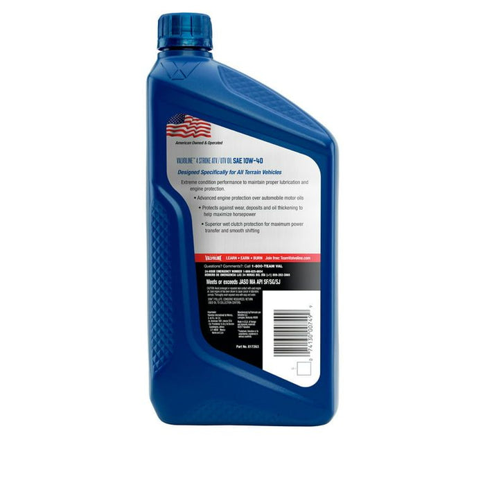 Valvoline 4-Stroke ATV/UTV SAE 10W-40 Motor Oil 1 QT