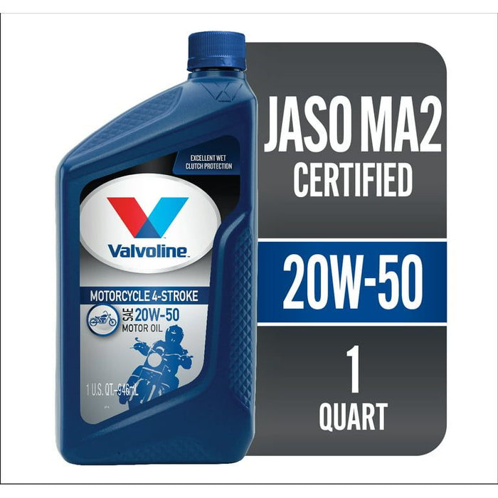 Valvoline 4-Stroke Motorcycle 20W-50 Conventional Motor Oil 1 QT