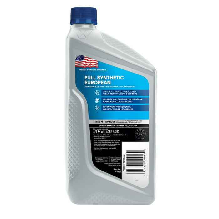 Valvoline European Vehicle Full Synthetic 5W-40 Motor Oil 1 QT