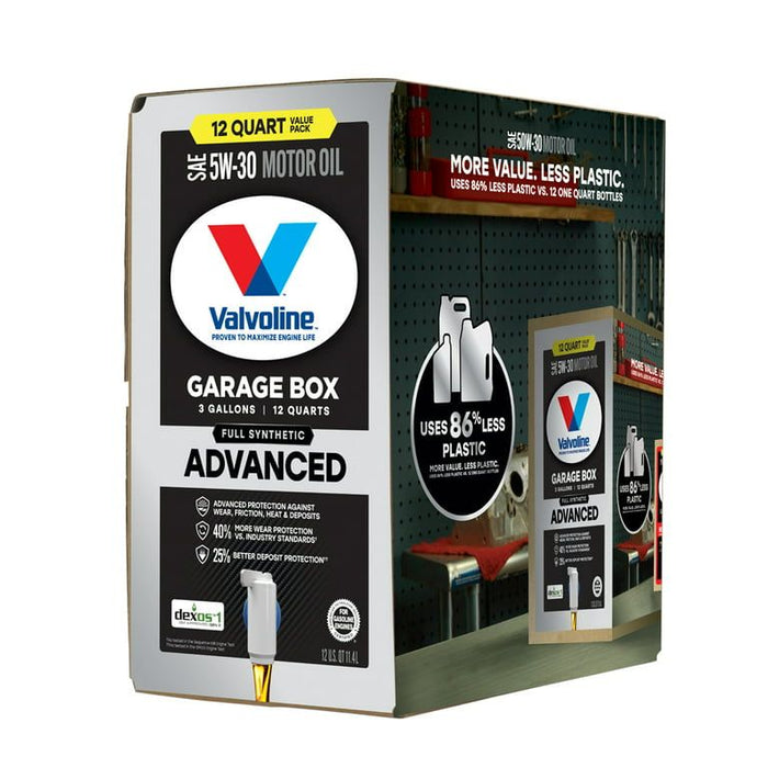 Valvoline Advanced Full Synthetic 5W-30 Motor Oil, 12 QT