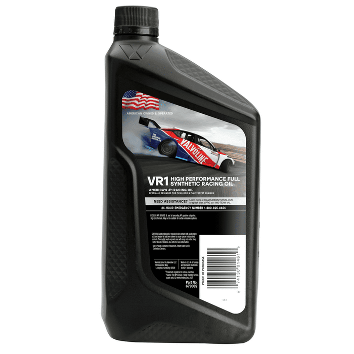 Valvoline VR1 Racing Synthetic 20W-50 Motor Oil 1 QT