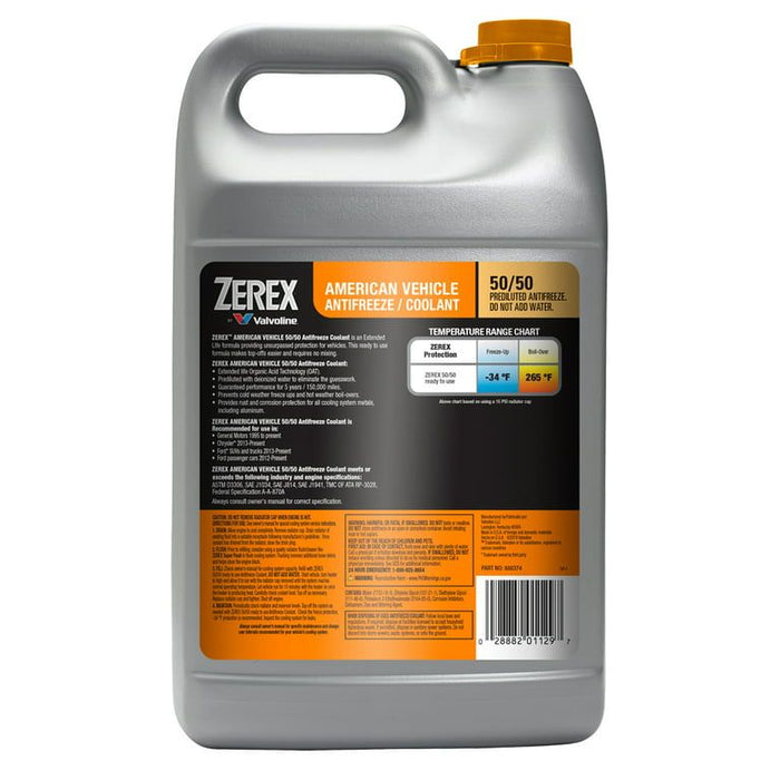 Zerex American Vehicle Antifreeze / Coolant 50/50 Prediluted Ready-to-Use 1 GA