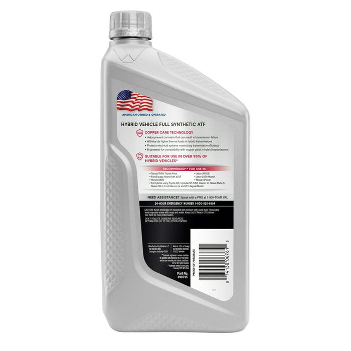 Valvoline Full Synthetic Hybrid Automatic Transmission Fluid 1 QT