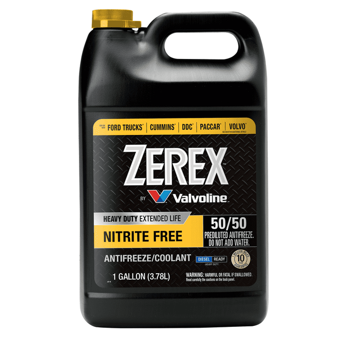 Zerex Extended Life Nitrite Free Heavy Duty (HD) Antifreeze/Coolant 50/50 Prediluted Ready-to-Use 1 GA