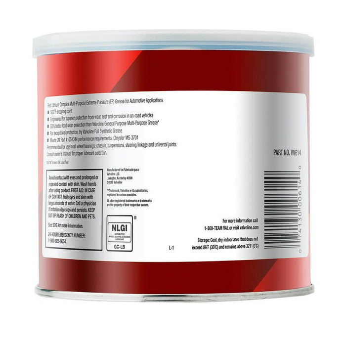 Valvoline Multi-Vehicle High Temperature Red Grease 1 LB Tub