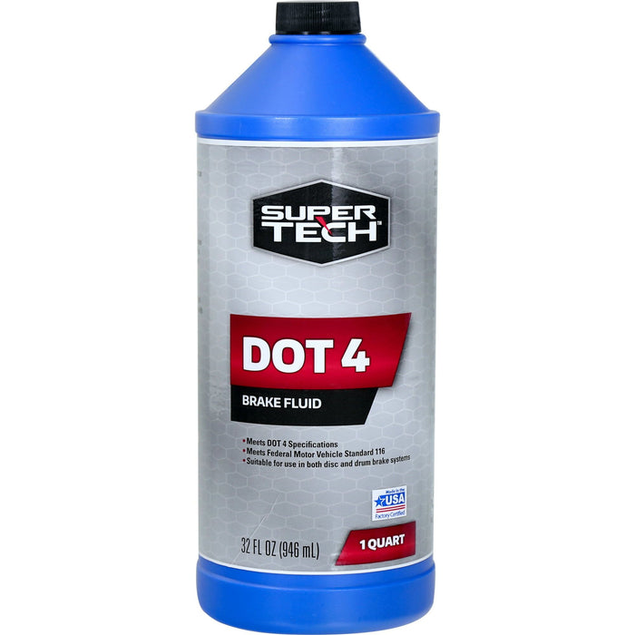 Super Tech Dot 4 Brake Fluid for Use in Disc, Drum, and ABS Brake Systems, 32 oz.