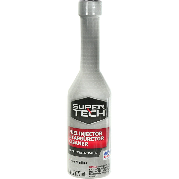 Super Tech Concentrated Fuel Injector and Carburetor Cleaner, 6 oz. for Engine Performance