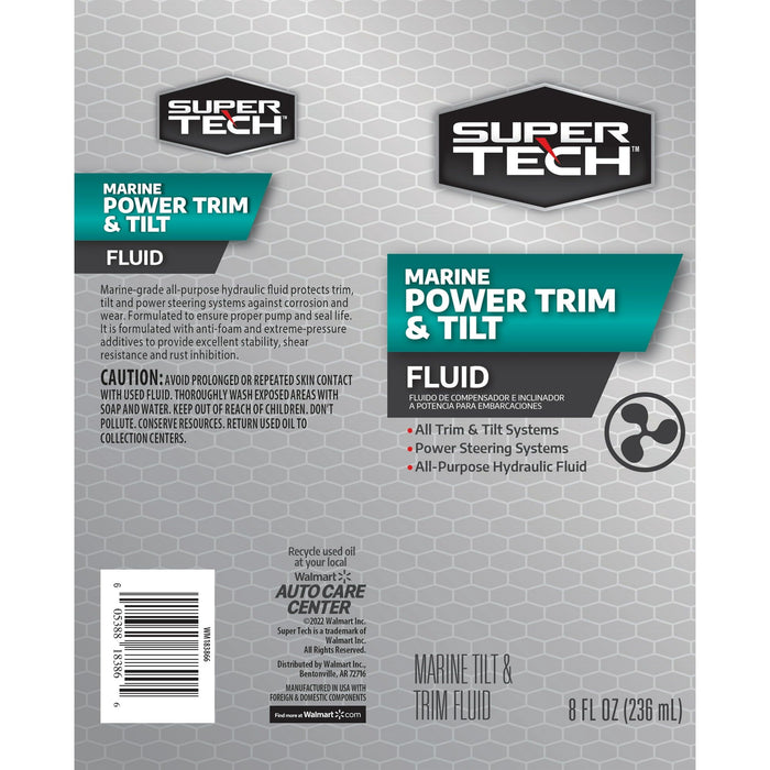 Super Tech Marine Power Trim and Tilt Fluid, 8 oz tube