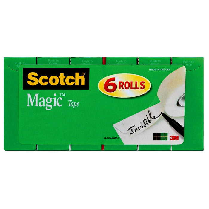 Scotch Magic Tape Refill, 3/4 in x 800 in, 6 Count