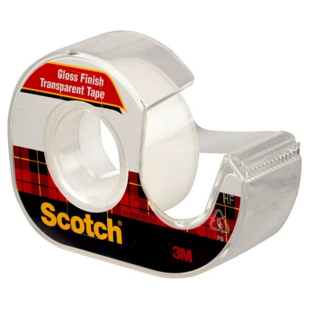 Scotch Transparent Tape, 3/4 in x 300 in, 3 Dispensers