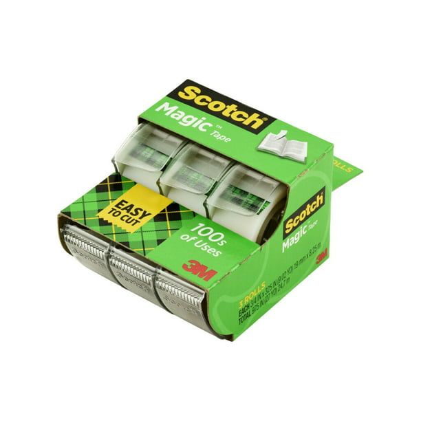 Scotch Magic Tape Dispenser. ? in. x 325 in., 3 Dispenser