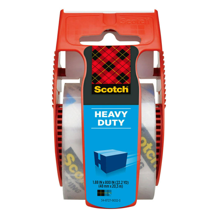 Scotch Heavy Duty Packaging Tape, Clear, 1.88 in. x 25.6 yd, 1 Total