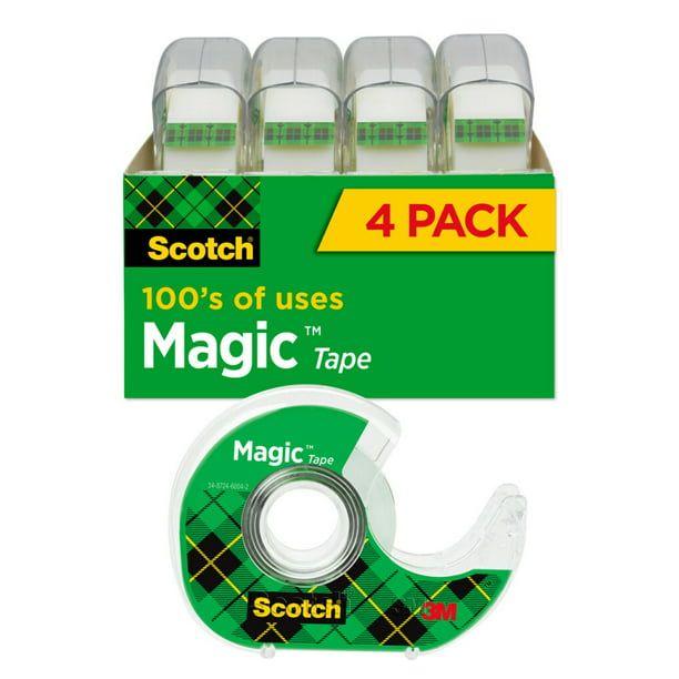 Scotch Magic Tape, 3/4 in. x 500 in., 4 Rolls