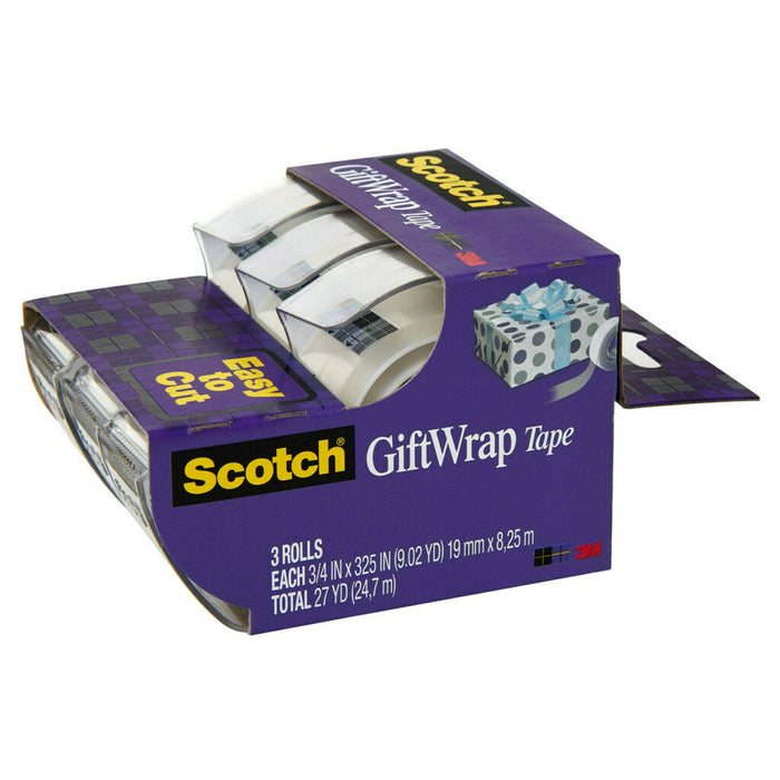 Scotch Gift Wrap Tape, 3/4 in. x 325 in., 3 Dispensers