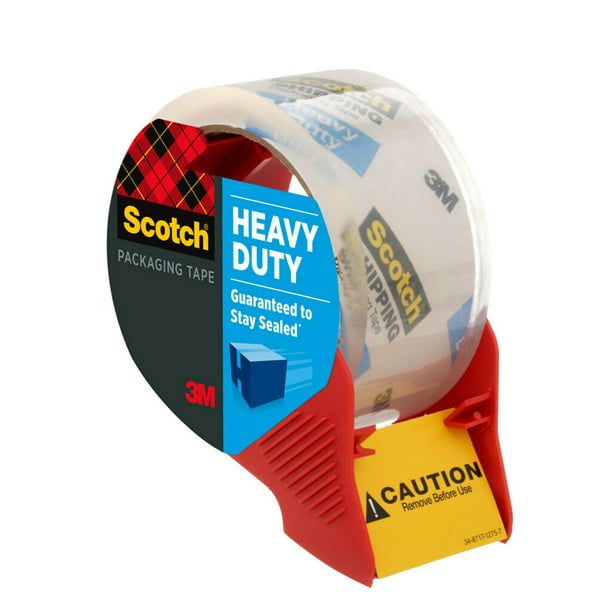 Scotch Heavy Duty Packaging Tape, Clear, 1.88" x 38.2 yd, 1 Dispenser