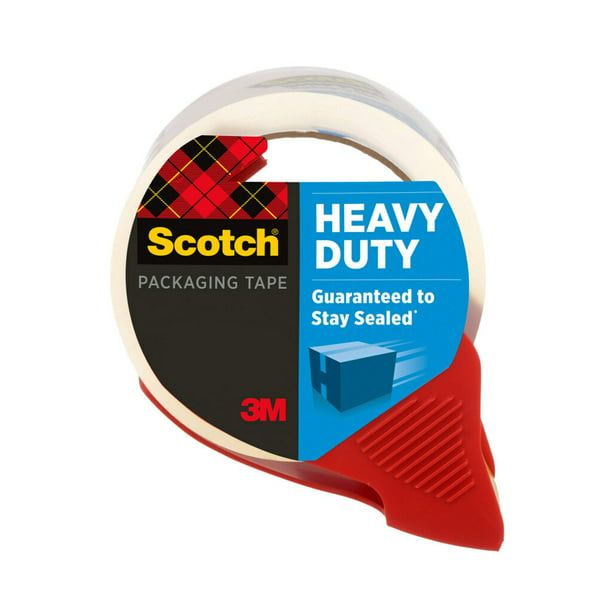 Scotch Heavy Duty Packaging Tape, Clear, 1.88" x 38.2 yd, 1 Dispenser