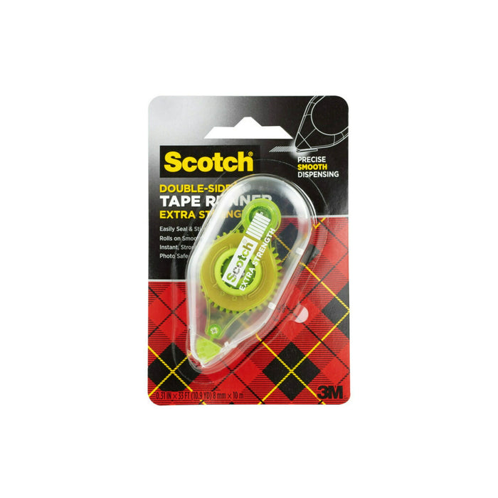 Scotch Adhesive Dot Roller Value Pack, Green Dispenser, .31 in x 16.3 yd, 4 Pack