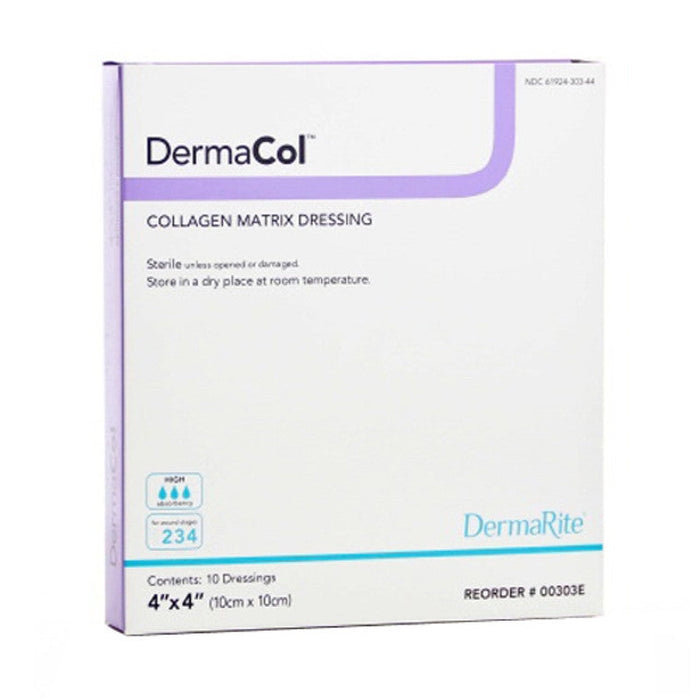 DermaCol Dermarite Drsg Wnd 4X4" 10EA/BX Dermarite, 10 EA/BX