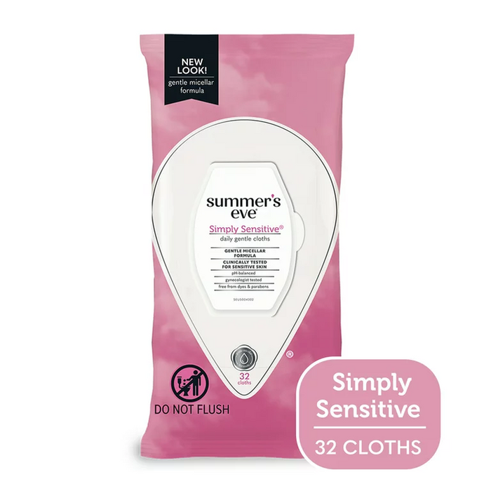 Summer's Eve Gentle Cloths, Daily, Simply Sensitive