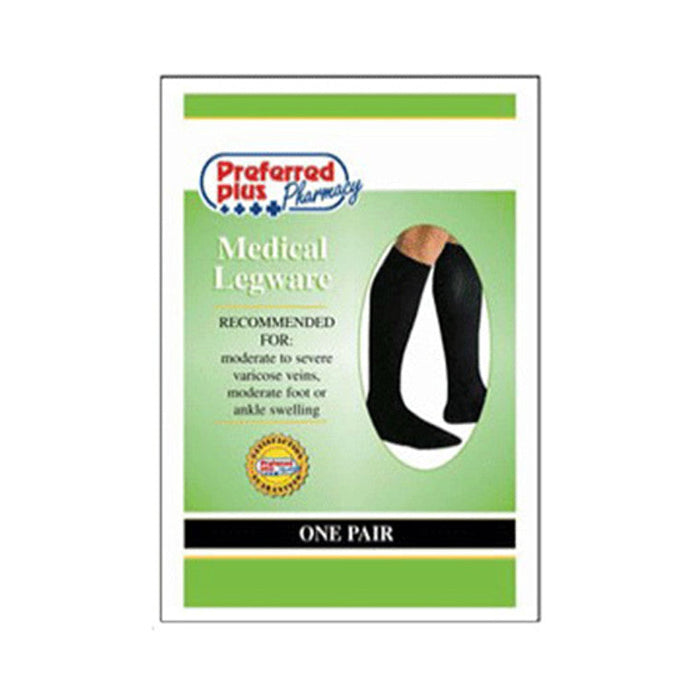 Loving Comfort Dress Socks Knee High Closed Toe Men's 20-30 Mmhg Brown Large